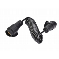 KABEL SPIRALNY PRZEDŁUŻACZ PRZYCZEP WTYCZKI 13 PIN PRZEDŁUŻACZ 1,8m
