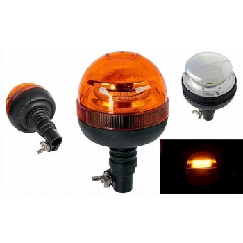 LAMPA BŁYSKOWA KOGUT 36 LED 12/24V FLEX + TRZPIEŃ TYP O MOCOWANIE LAMPY