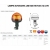 LAMPA BŁYSKOWA KOGUT 36 LED 12/24V FLEX + TRZPIEŃ TYP O MOCOWANIE LAMPY