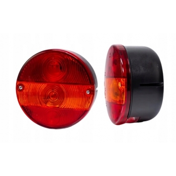 LAMPY TYLNE KOMPLET ŚWIATEŁ DO PRZYCZEP NACZEP LAMPY OKRĄGŁE LEWA PRAWA