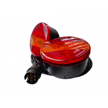 GOTOWY ZESTAW LAMP SWIATEŁ LAMPY TYLNE OKRĄGŁE DO PRZYCZEP NACZEP