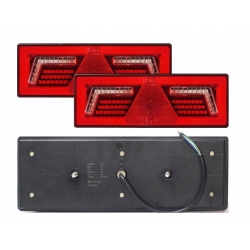 ZESTAW LAMPY TYLNE LED Z REZYSTOREM LEWA PRAWA DO PRZYCZEP LAWET TIR 12-24V