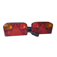 GOTOWY ZESTAW LAMP ŚWIATŁA LAMPY DO PRZYCZEP 7 PIN PRZEWÓD 4,5 METRY