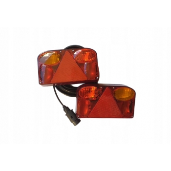 GOTOWY ZESTAW LAMP ŚWIATŁA LAMPY DO PRZYCZEP 7 PIN PRZEWÓD 4,5 METRY