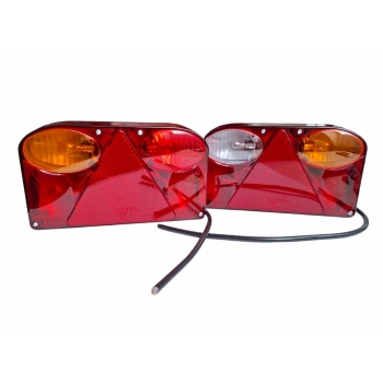 LAMPA TYLNA FT-088 Z PRZEWODEM + ŻARÓWKI komplet ŚWIATŁA PRZYCZEPY