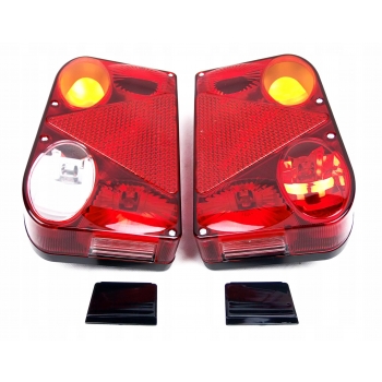 LAMPA TYLNA FT-088 Z PRZEWODEM + ŻARÓWKI komplet ŚWIATŁA PRZYCZEPY