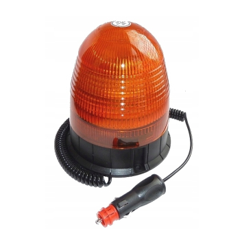 LAMPA BŁYSKOWA 24 LED KOGUT Magnes przyssawka PRZEWÓD SPIRALNY WTYCZKA 4 błyski