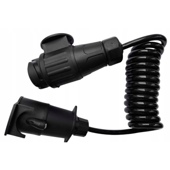 PRZEDŁUŻACZ ADAPTER 13-7 PIN KABEL SPIRALNY 1,5m 7żył WTYK GNIAZDO