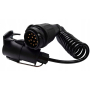PRZEDŁUŻACZ ADAPTER 13-7 PIN KABEL SPIRALNY 1,5m 7żył 7x0,75 WTYK GNIAZDO