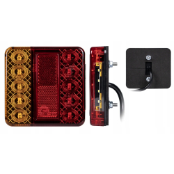 LAMPY TYLNE 14xLED ŚWIATŁA DO PRZYCZEPY 12V PODŚWIETLENIE TABLICY ODBLASK