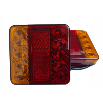 LAMPY TYLNE 14xLED ŚWIATŁA DO PRZYCZEPY 12V PODŚWIETLENIE TABLICY ODBLASK
