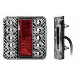 x2 LAMPY PRZYCZEP TYLNE 14 LED ŚWIATŁA 12V 4-FUNKCYJNA MAŁA TABLICA ODBLASK