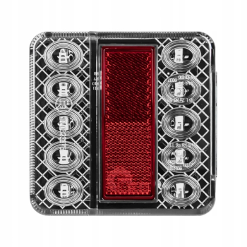 x2 LAMPY PRZYCZEP TYLNE 14 LED ŚWIATŁA 12V 4-FUNKCYJNA MAŁA TABLICA ODBLASK