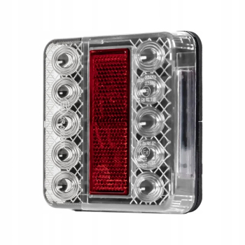 x2 LAMPY PRZYCZEP TYLNE 14 LED ŚWIATŁA 12V 4-FUNKCYJNA MAŁA TABLICA ODBLASK