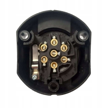 GNIAZDO ELEKTRYCZNE HAKA 7 +1 PIN 12V Z WYLĄCZNIKIEM PODKŁADKA GUMOWA śruby