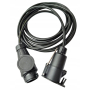 ADAPTER 13/7 PRZEJŚCIÓWKA PRZEWÓD WTYCZKA GNIAZDO PRZEDŁUŻACZ PRZYCZEP 5M