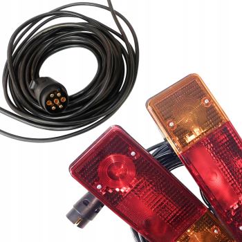 ŚWIATŁA TYLNE ZESTAW LAMP PRZYCZEP URSUS ZETOR CIĄGNIK TRAKTOR przewód 10 m