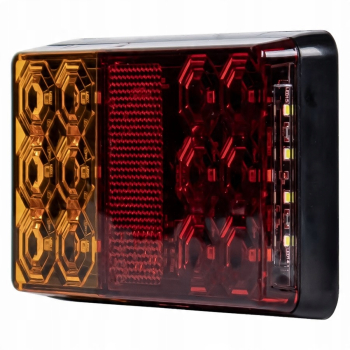 GOTOWY ZESTAW LAMP DO PRZYCZEP 16 LED DIOD WTYCZKA 7 PIN 5 METR + TABLICA