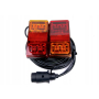 GOTOWY ZESTAW LAMP DO PRZYCZEP 16 LED DIOD WTYCZKA 7 PIN 5 METR + TABLICA