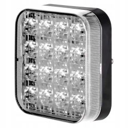 LAMPA COFANIA ŚWIATŁO WSTECZNE 16 LED prostokątna 12V / 24V TYLNE DIOD