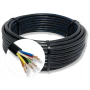 PRZEWÓD ELEKTRYCZNY SAMOCHODOWY KABEL 7-żyłowy YLY-S 6x0,6+1x1 mm CZARNY
