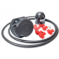 WIĄZKA 7 pin 7x0,75 INSTALACJA UNIWERSALNA HAK HOLOWNICZY GNIAZDO +OSŁONKA