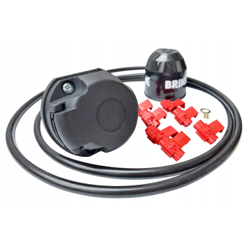 WIĄZKA 7 pin 7x0,75 INSTALACJA UNIWERSALNA HAK HOLOWNICZY GNIAZDO +OSŁONKA