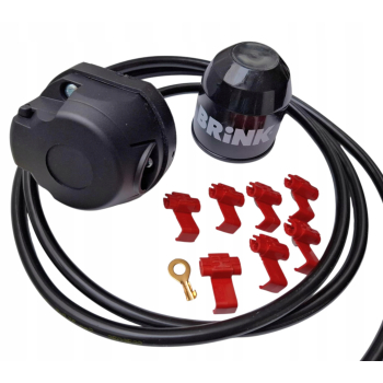 WIĄZKA 7 pin 7x0,75 INSTALACJA UNIWERSALNA HAK HOLOWNICZY GNIAZDO +OSŁONKA