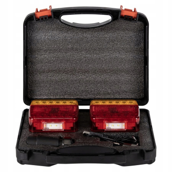 ZESTAW SWIATEŁ PRZYCZEP LAMPY LED WI-FI USB MAGNES BEZPZEWODOWE wireless