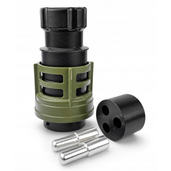 GNIAZDO + WTYCZKA NATO 2-PIN METALOWE ZACISKANE SKRĘCANE 24V 135A