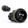GNIAZDO + WTYCZKA NATO 2-PIN METALOWE ZACISKANE SKRĘCANE 24V 135A